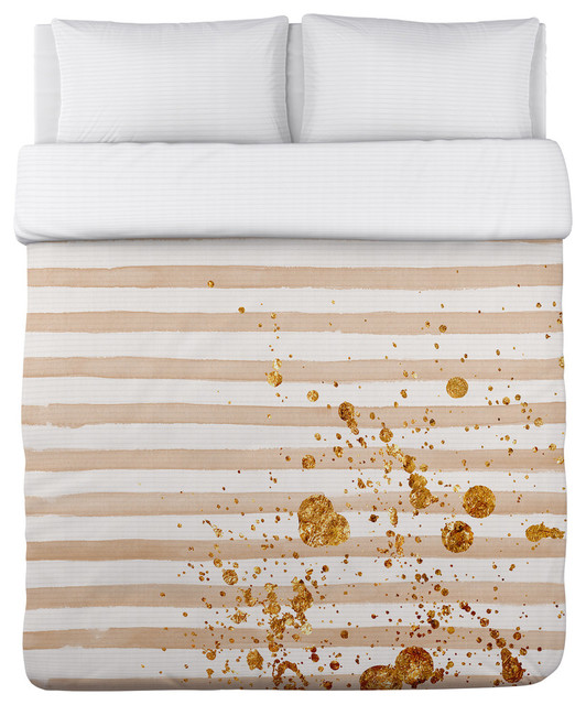 Creamsicle White Orange Gold Duvet Cover Contemporary Duvet