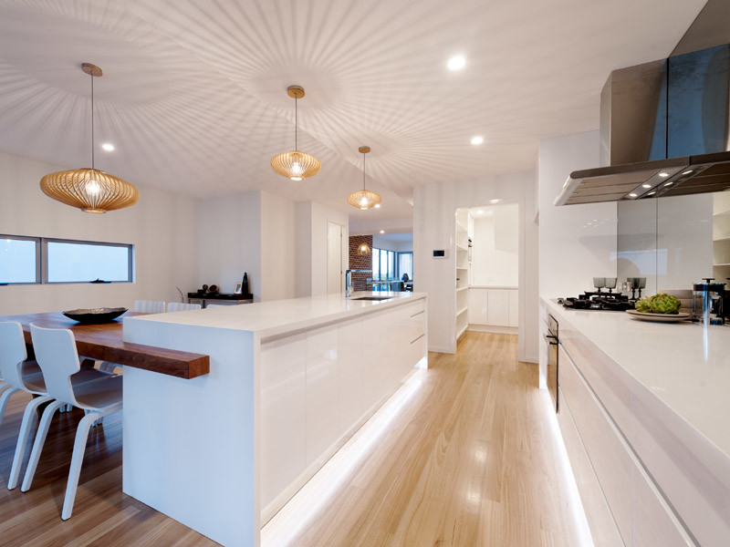 Design ideas for a contemporary kitchen in Brisbane.