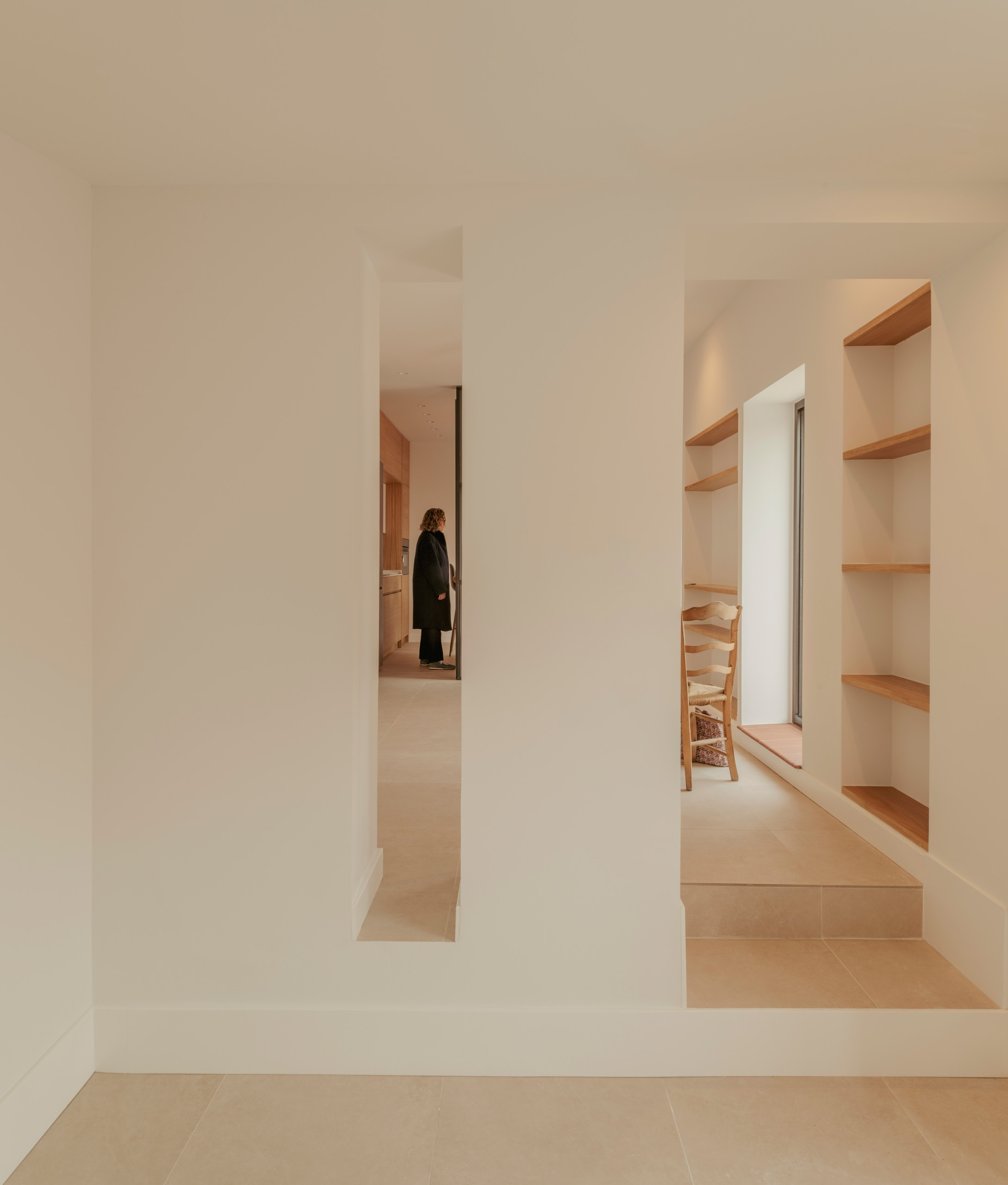 Vista desde el comedor, hacia la cocina