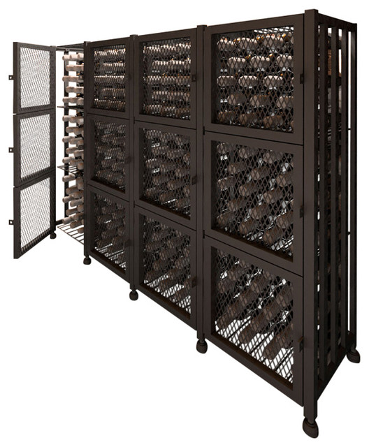 Locker Short 192-Bottle Secure Metal Wine Case Kit