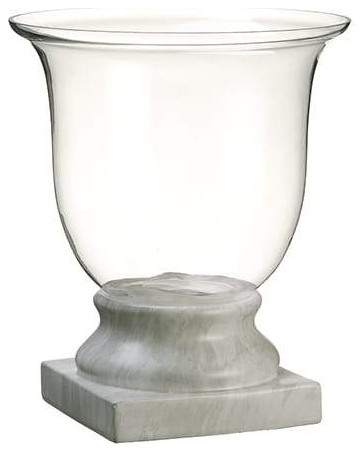 Silk Plants Direct Glass Vase - Clear White - Pack of 1