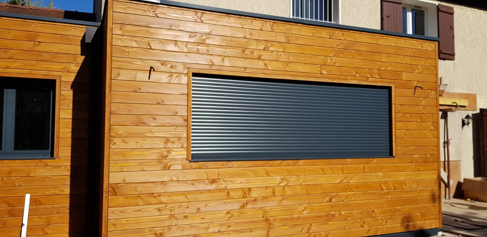 Extension en ossature bois d'une maison individuelle