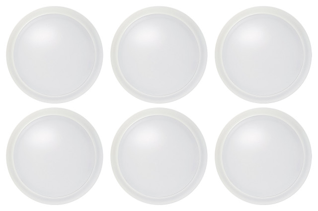 10 inch - LED Disk Light - 5000K - 6 Unit Contractor Pack - White ...