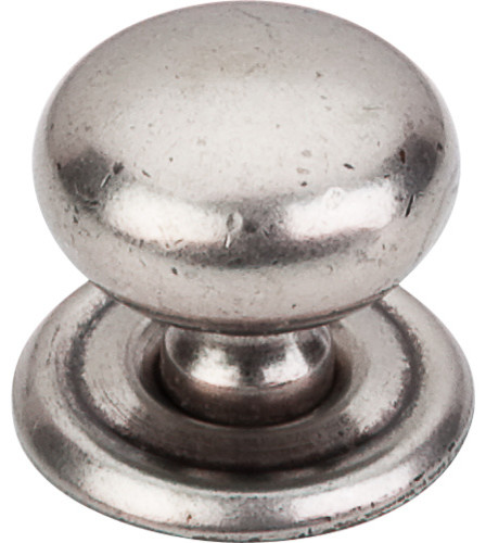 Top Knobs  -  Victoria Knob 1 1/4" w/Backplate - Pewter Antique