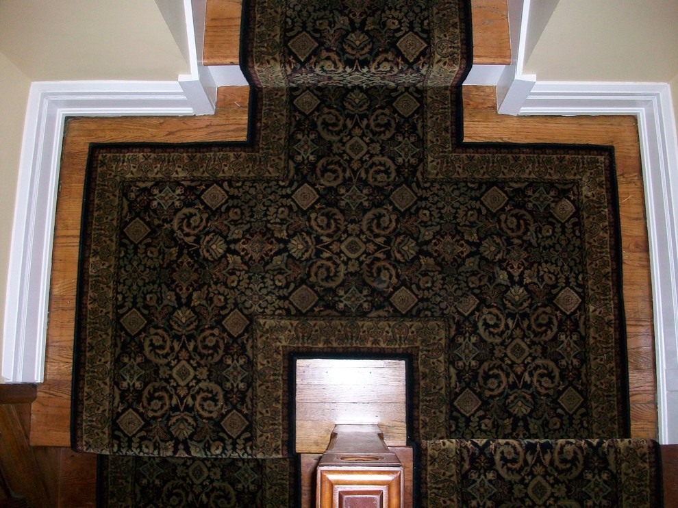 This is an example of a traditional staircase in Cincinnati.