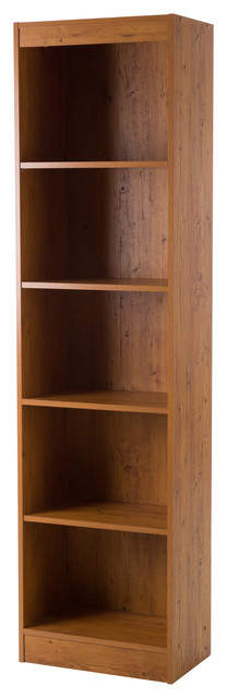 Narrow Bookcase in Country Pine
