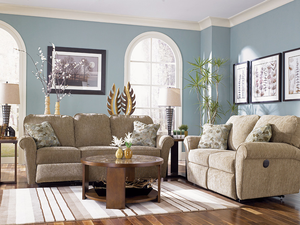 La Z Boy Transitional Living Room Oklahoma City By Furniture