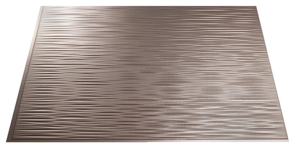 Acp Acoustic Ceiling Products Brushed Nickel Ripple Panel D72 29 5 Pack