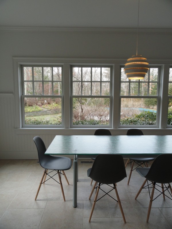Photo of a scandinavian dining room in New York.