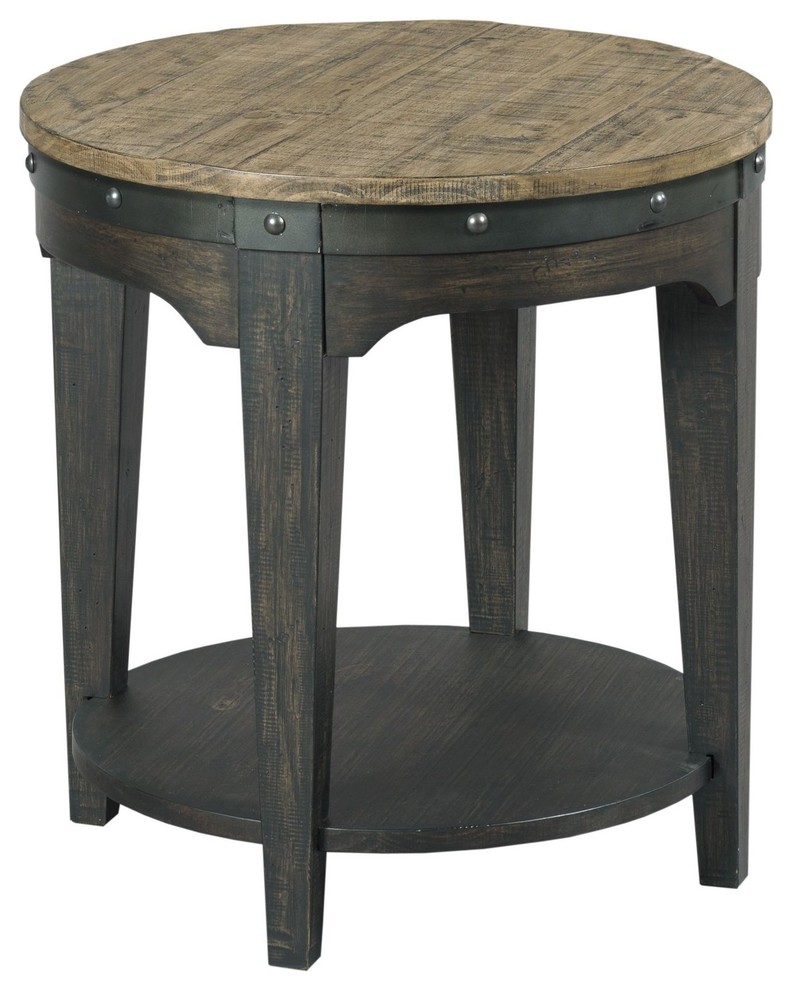Kincaid Furniture Plank Road Artisans Round End Table Farmhouse