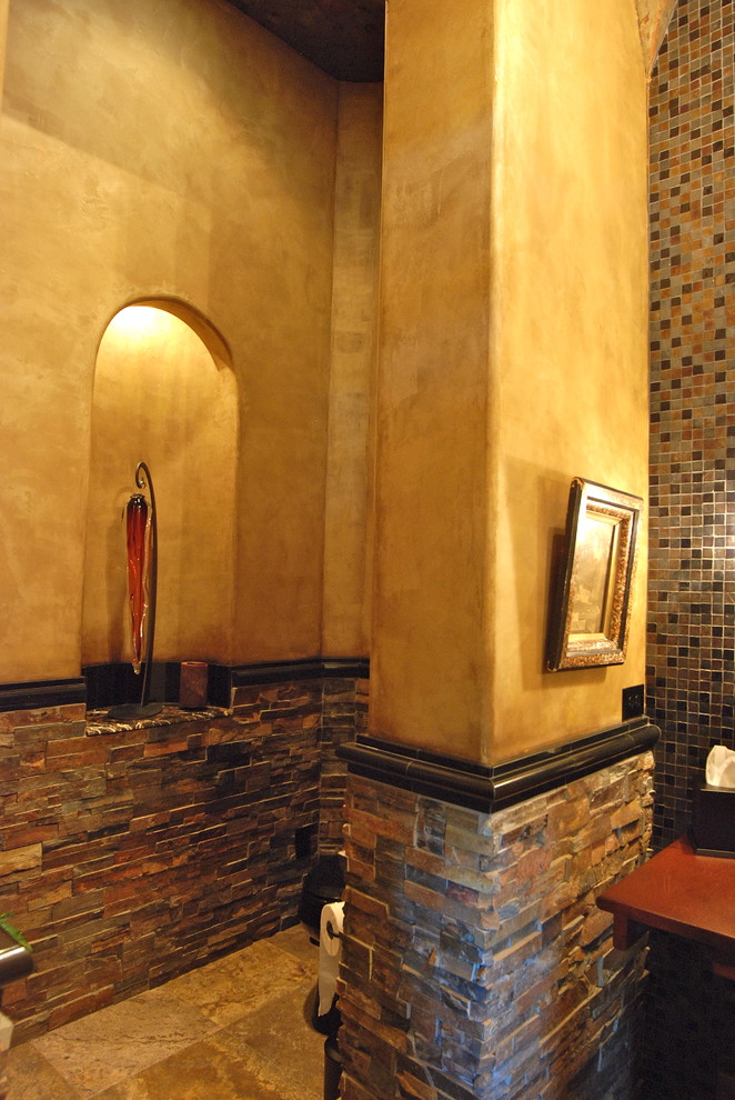 Traditional powder room in Austin.