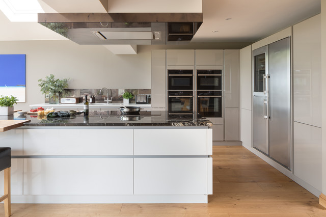 Lumina H Line in Stone Grey and White contemporary-kitchen