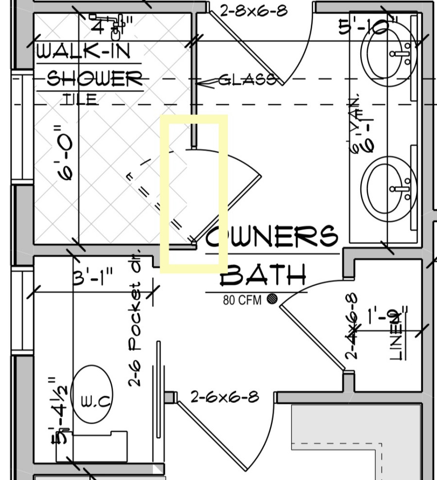 Shower Door Hinge Location (Right/Left)