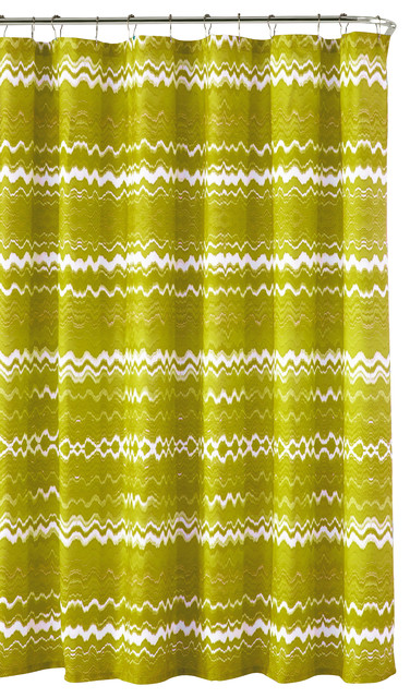Kensie Mikaela Shower Curtain, Lemon