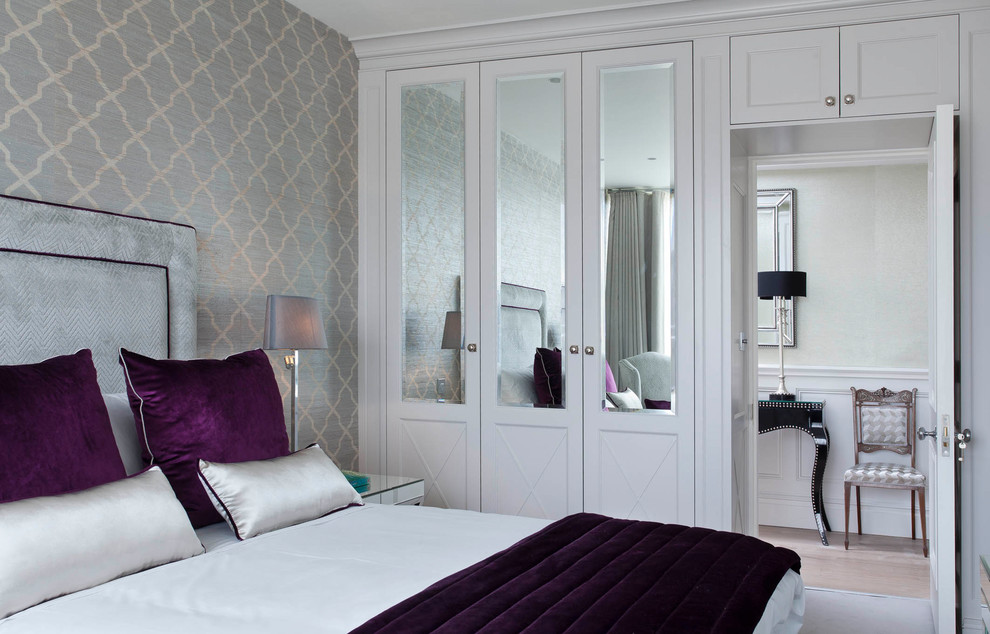 Photo of a transitional bedroom in Dublin.