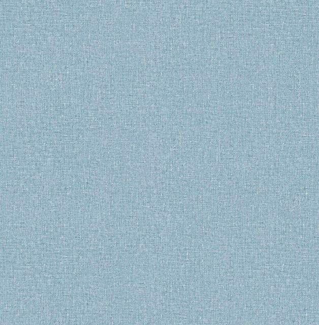 Grace Blue Linen Wallpaper, Swatch Contemporary Wallpaper by