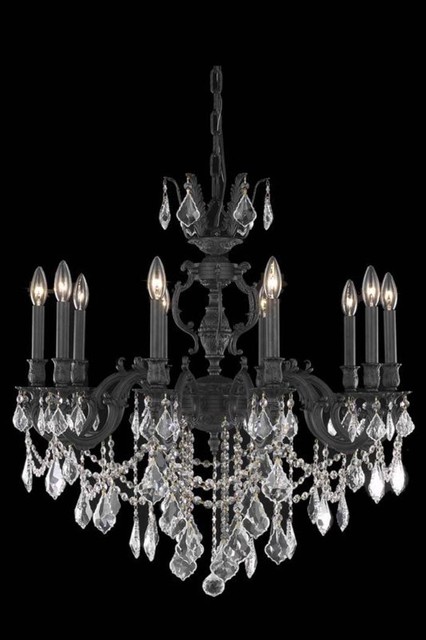 Elegant Lighting 9510D28DB/SS Chandelier from the Marseille Collection