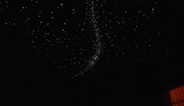 ceiling lights night sky