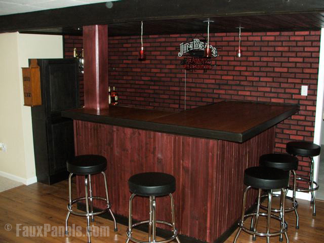 Inspiration for a mid-sized transitional home bar in Charlotte.