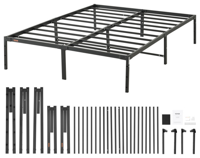 VEVOR Full Size Bed Frame 14" Metal Bed Frame Platform 1500 lbs Noise Free Contemporary Bed