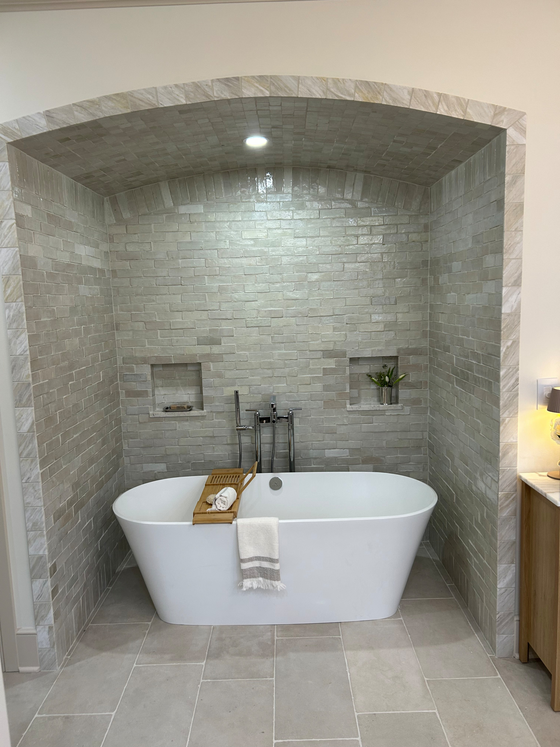 Neutral Mediterranean Bathroom