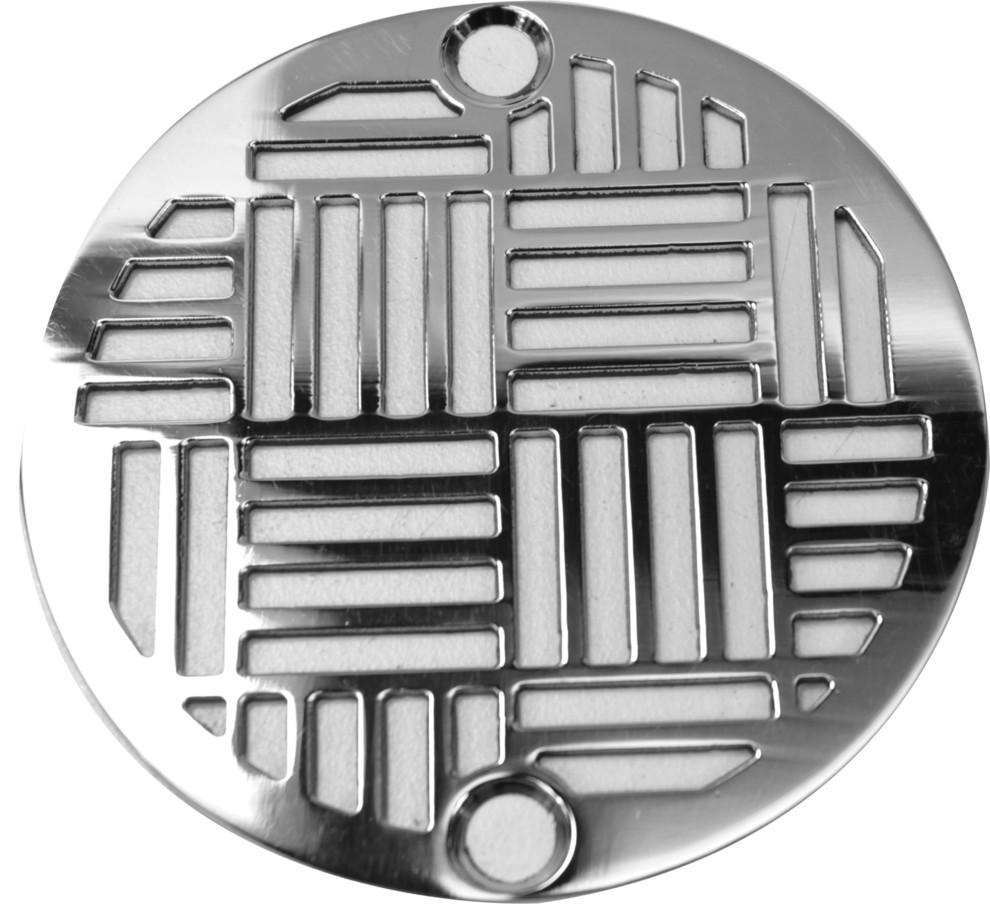 Shower Drain Cover, 3.25 Inch Round, Geometric Pattern No. 6