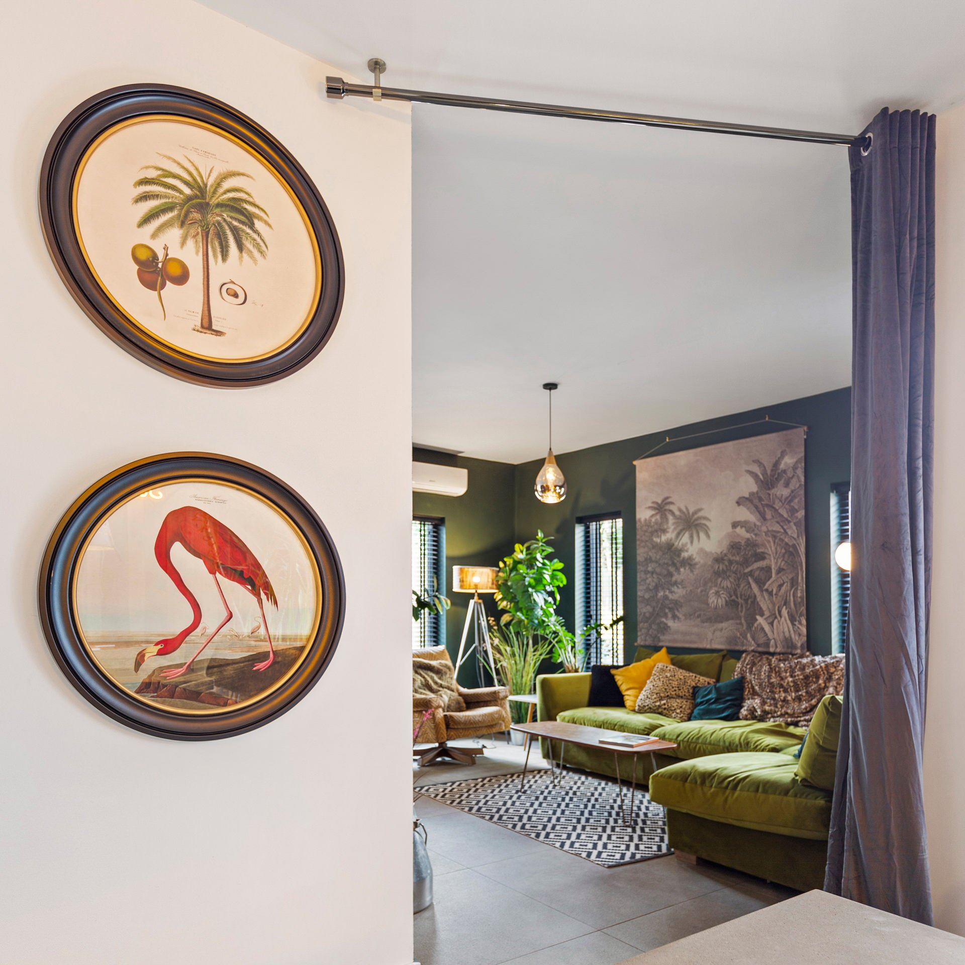 Living room - industrial living room idea in Cambridgeshire