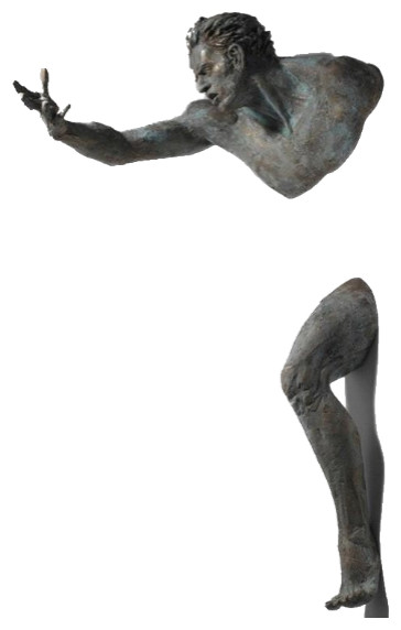 Reaching out Wall Mount Male Abstract Sculpture