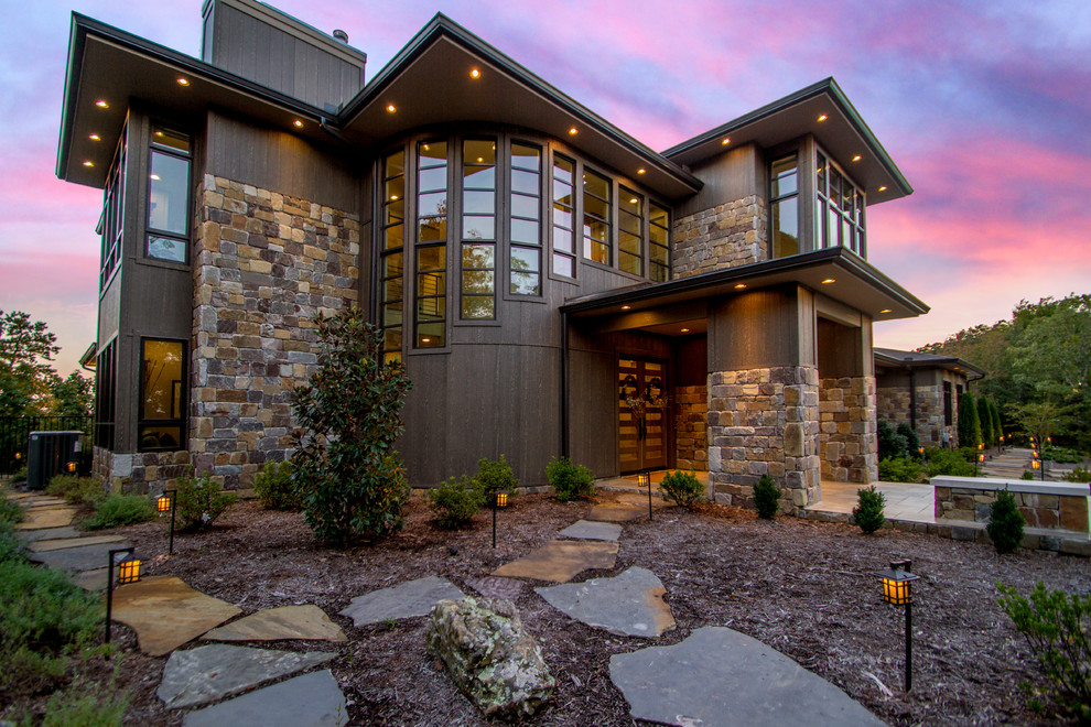 Example of a trendy home design design in Little Rock