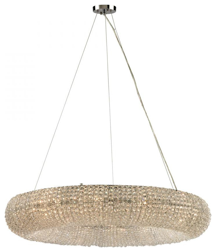 Elk Lighting 45293 12 Crystal Ring Light Chandelier In Polished
