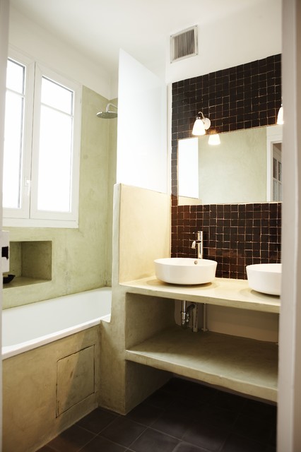 Duplex Paris 9&egrave;me eklektisk-badevaerelse