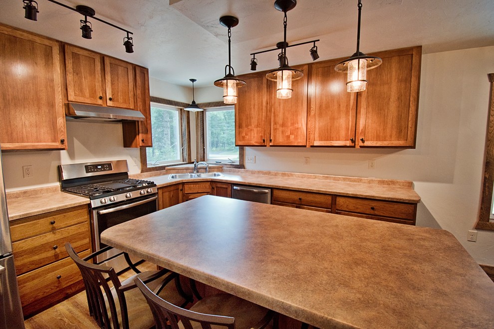 Inspiration for a large rustic kitchen remodel