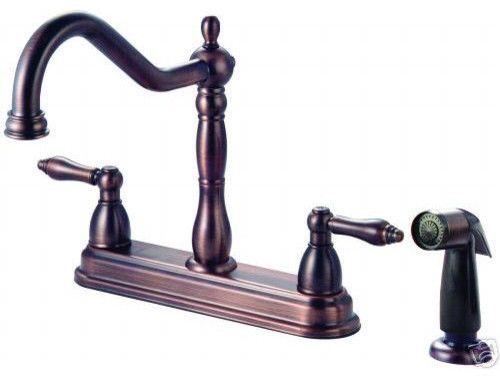Crystal Cove 13 7034 Oil Rubbed Bronze Kitchen Faucet With Sprayer