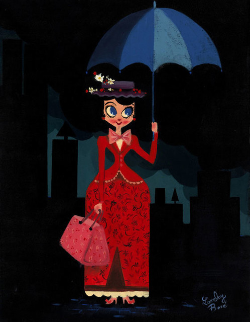 Disney Fine Art Mary's Umbrella by Lorelay Bove