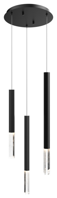 Diaphane LED Pendant, Black