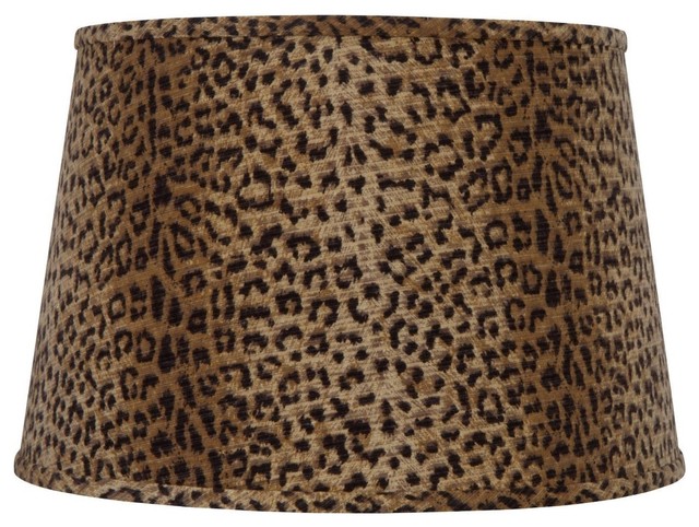 Leopard Print 16 Retro Drum Floor Or Table Lampshade Replacement