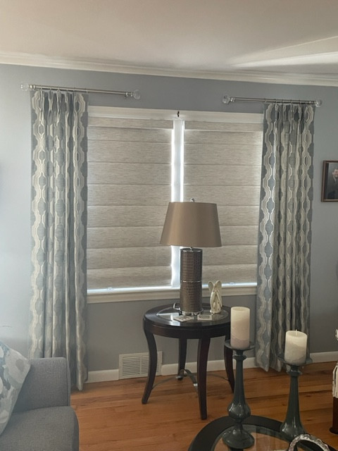 Roman Shades with Side Panels