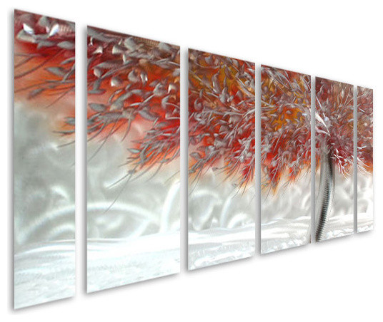 Ferocity of Color Aluminum Set of Six Metal Wall Art Panels ...