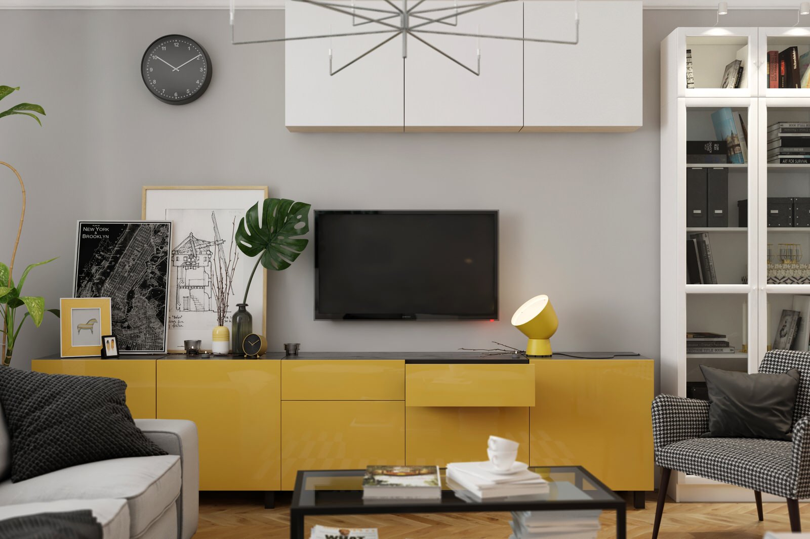 Яркий скандинавский интерьер квартиры в ЖК "Солнечный", Тула