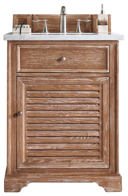 Savannah 26 Single Vanity Vanity Driftwood Base Cabinet Only