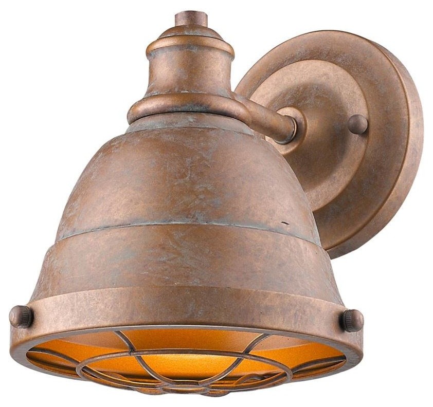 1Light Bath Vanity in Copper Patina Farmhouse Bathroom Vanity