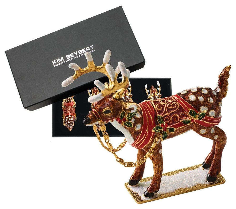 Kim Seybert Set of 4 Dasher Napkin Rings, Brown Contemporary Napkin