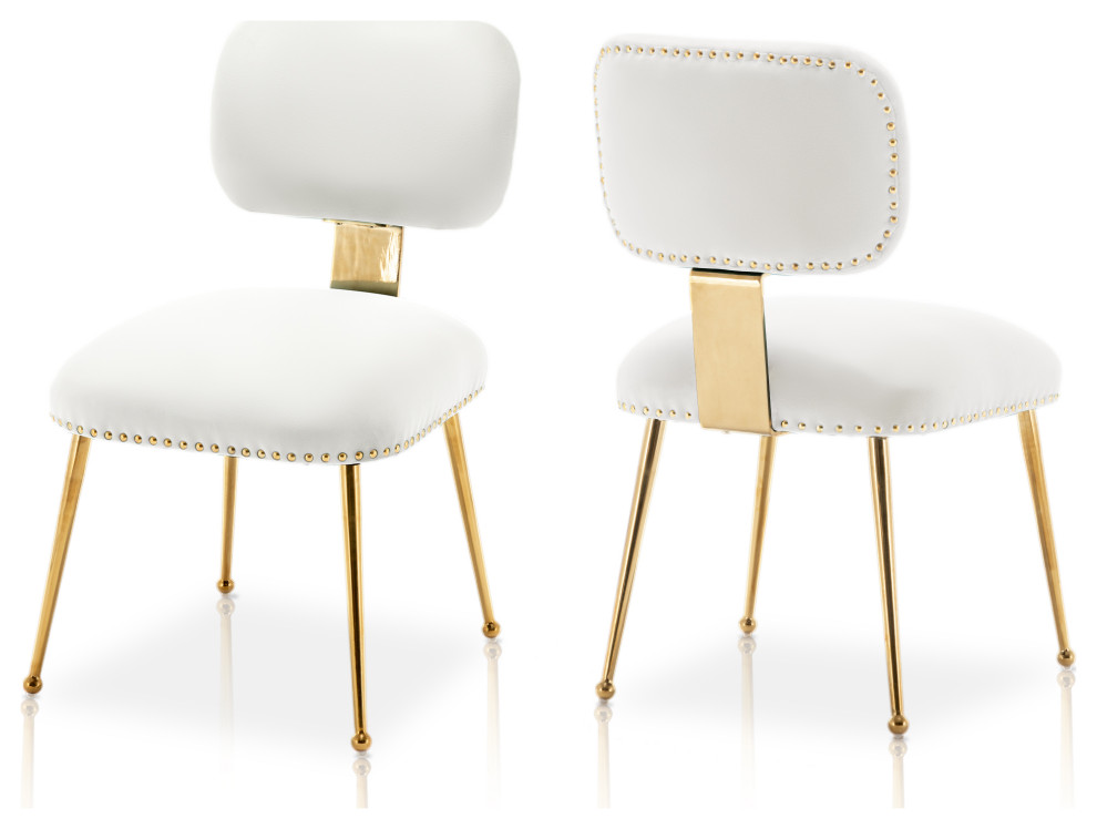 SEYNAR Modern Velvet Upholstered Dining Chairs, Set of 2 Modern