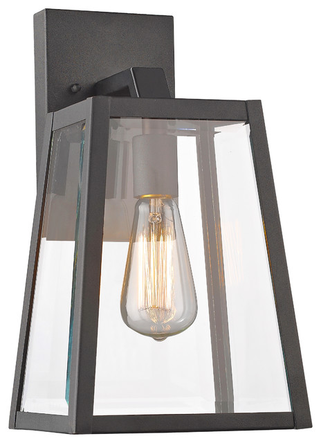 Leodegrance 1 Light Black Outdoor Wall Sconce 14 High Industrial Leodegrance 1 Light Black Outdoor Wall Sconce 14 High Textured