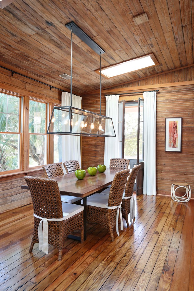 Photo of a beach style dining room in San Francisco.