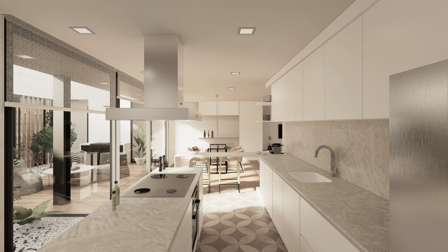 COCINA CON ISLA mediterranean-kitchen