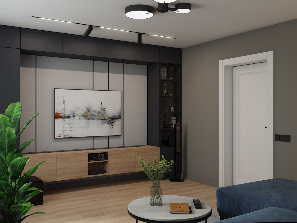 Визуализация дизайн-проекта квартиры 95 м кв, для пары с ребенком