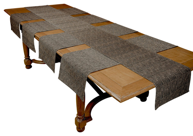 Tablemattes Riviera Table Runner Set Of 5 Tweed Traditional Table Runners By Tablemattes Houzz