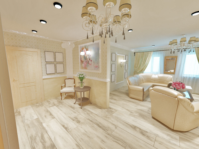 Дизайн-проект квартиры в легкой классике