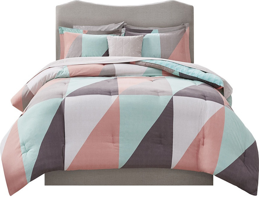 Remy Reversible Bed Set Contemporary Comforters And Comforter Sets by HedgeApple Houzz